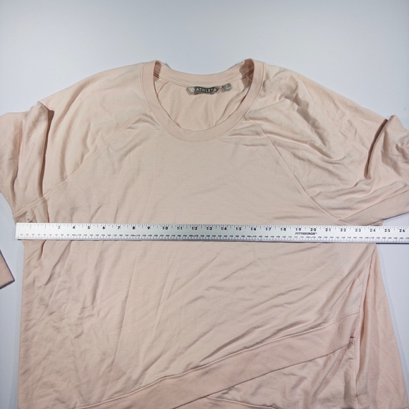 Athleta Soft Blush Pink Long Sleeve Pullover Top 2X Lightweight - Picture 8 of 8